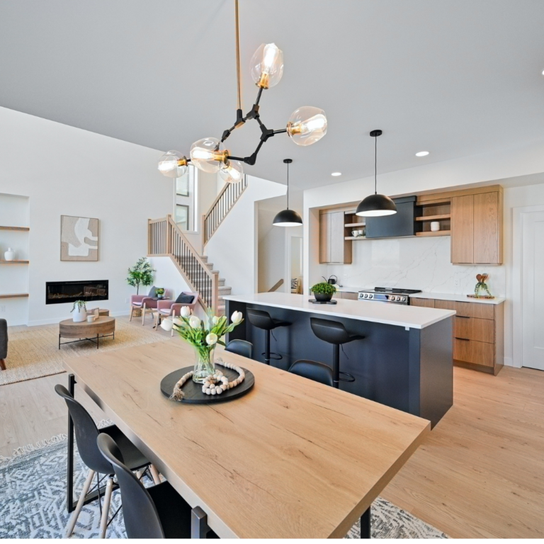 dining room and kitchen lighting project