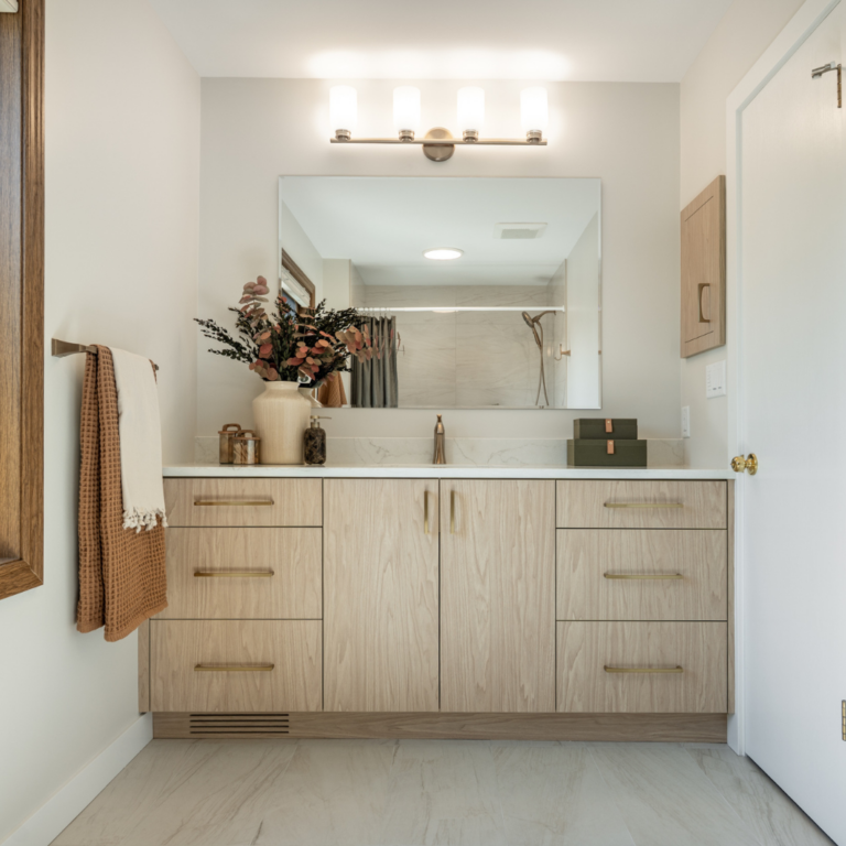 bathroom lighting project Winnipeg modern vanity lighting