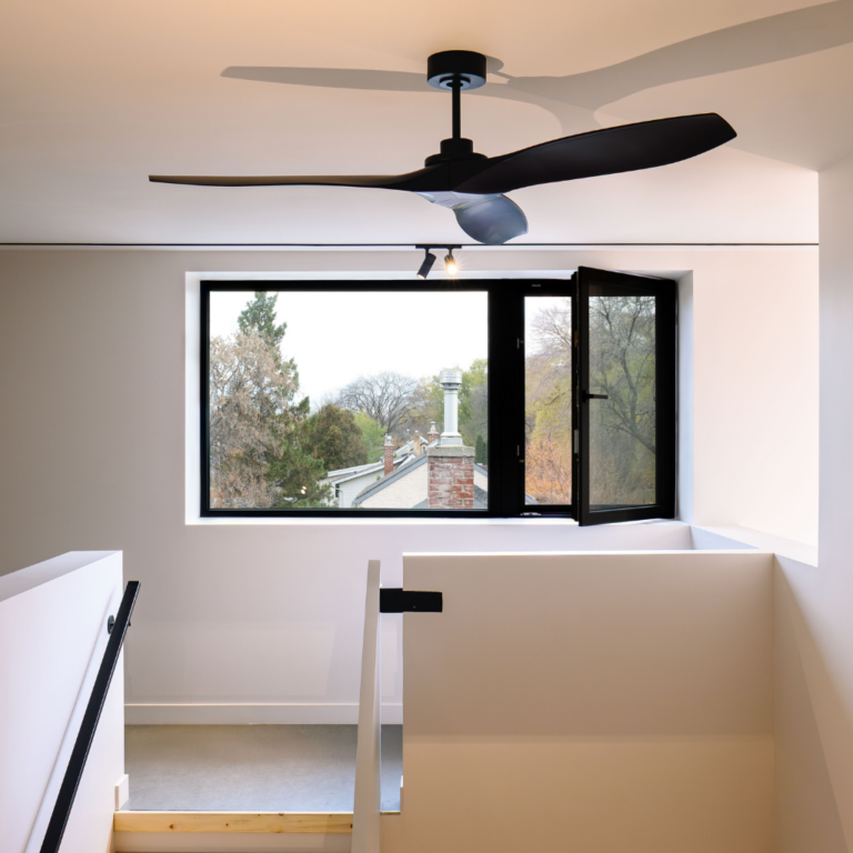 ceiling fan in modern home